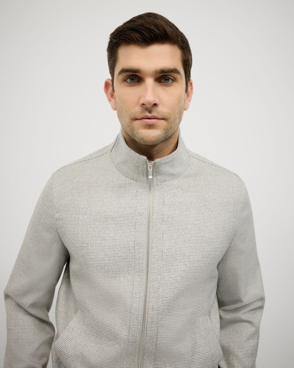 Houndstooth Travel Performance Bomber, Grey, hi-res